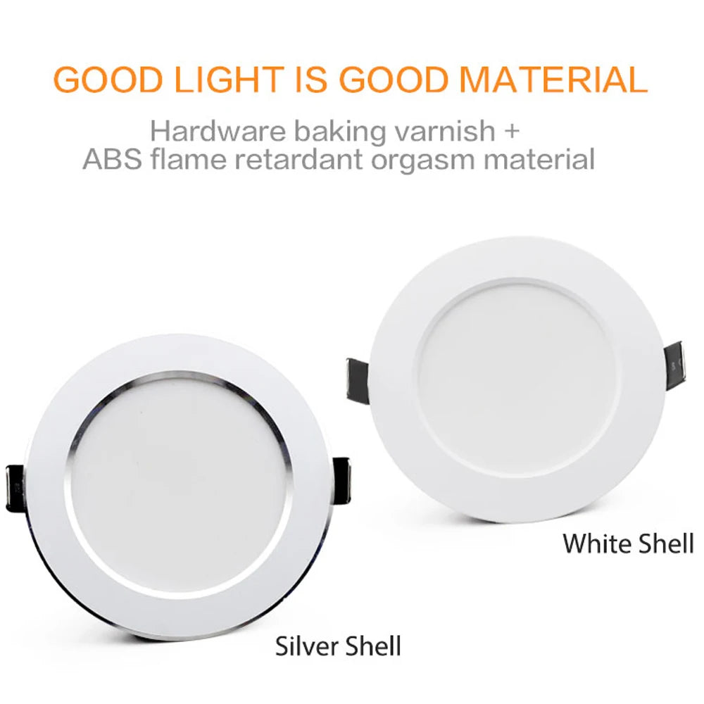10er-Pack LED Downlight 220V Einbau Rund