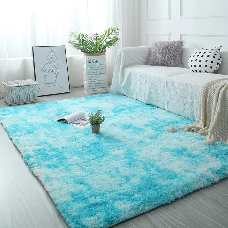 Weißer Flauschiger Teppich - Moderner Hochflor Teppich für Wohnzimmer, Schlafzimmer und Kinderzimmer
