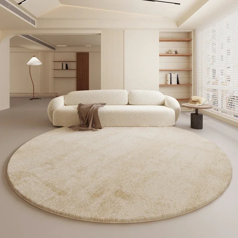 Creme-Stil Runder Teppich für Schlafzimmer