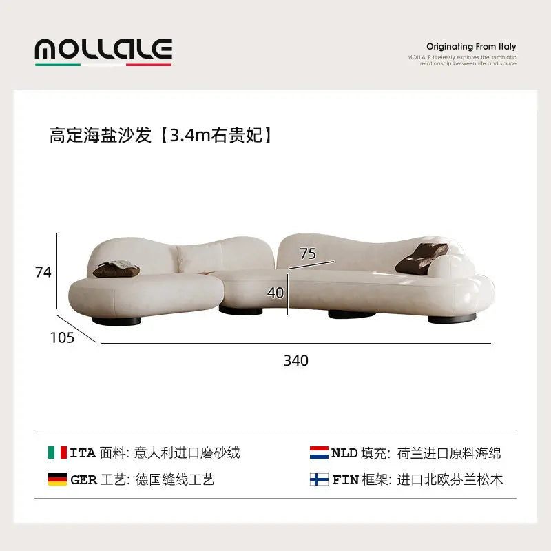 Sectional Modern Living Room Sofas Lazy Floor White Curved Living Room Sofas Relaxing Designer Muebles Postmodern Furniture