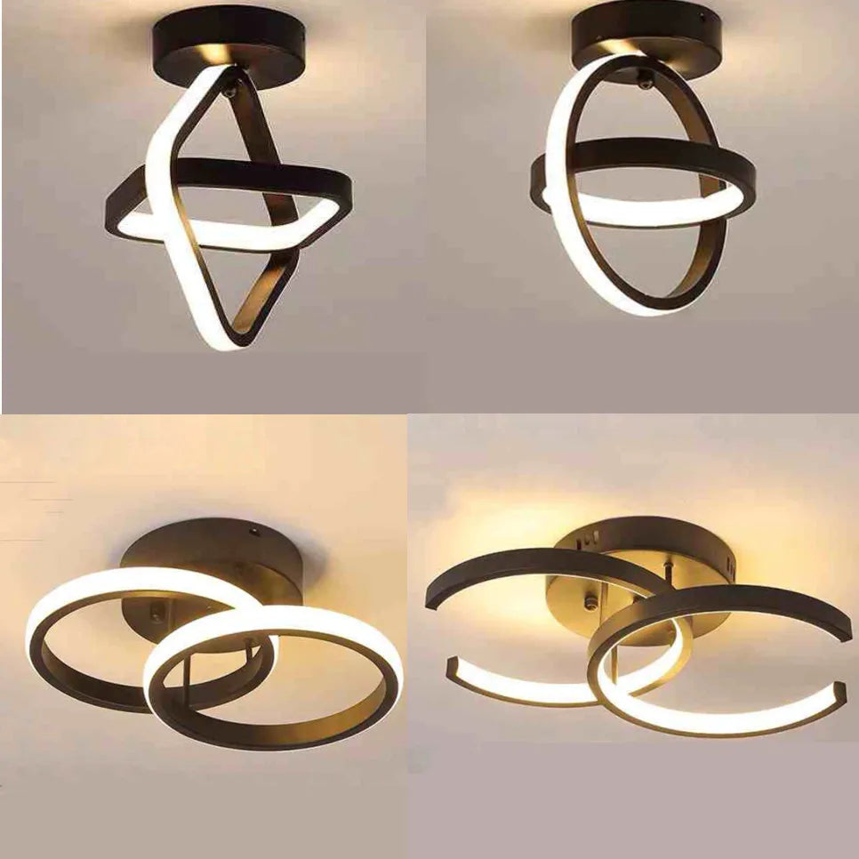 Moderne LED Deckenleuchte 2 Ringe