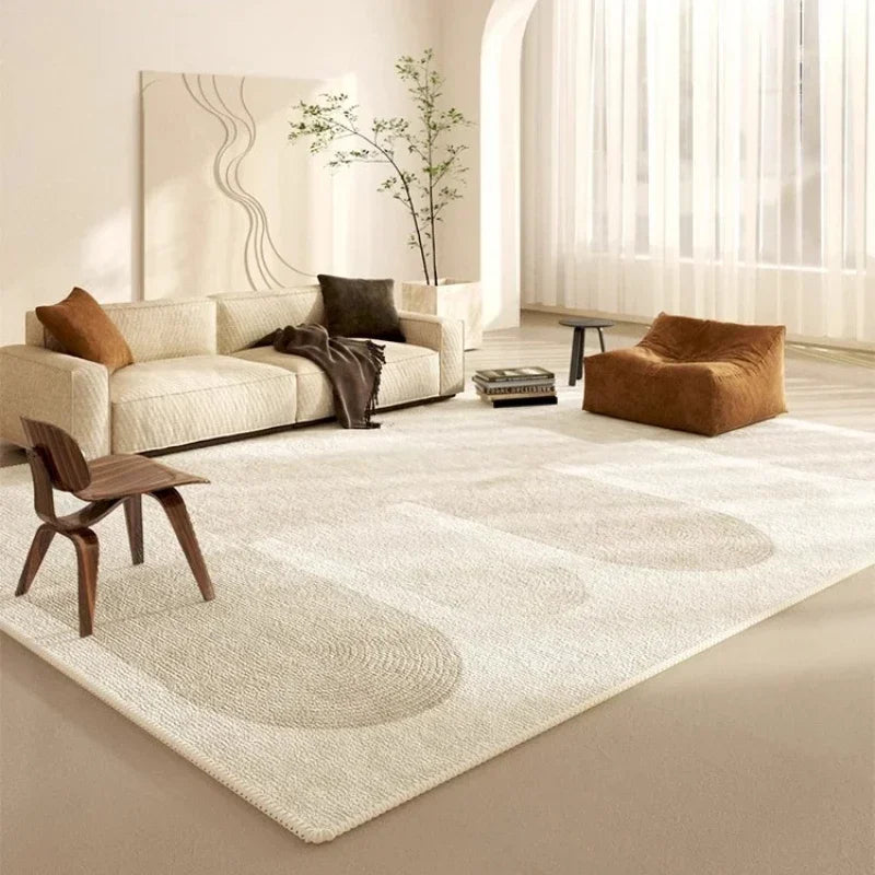 Beige Wohnzimmer Großflächen-Teppich
