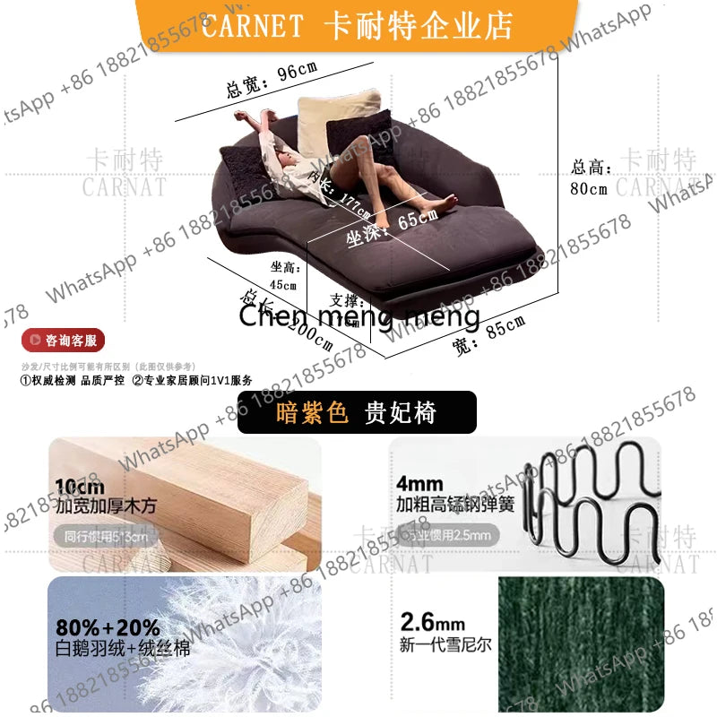 Italienisches Minimalistisches Wohnzimmer Sofa - Modern Lazy Europäisch Doppel Schwarz