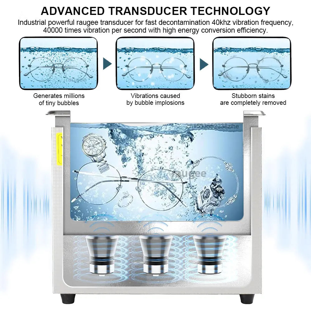 Ultraschallreiniger 40KHZ 800ml – Digital für Schmuck & Uhren