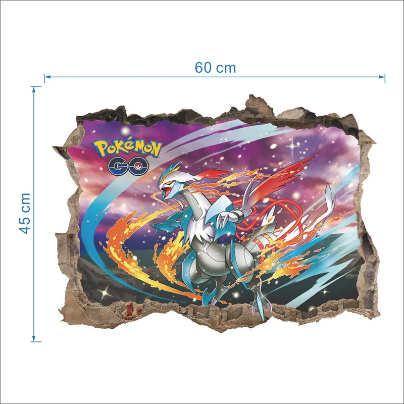 Cartoon Pokemon Pikachu Wandaufkleber