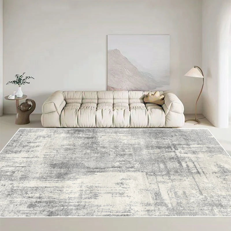 Luxus Wohnzimmer Teppich Grau - Moderner Flur Teppich waschbar für Schlafzimmer und Wohnbereich