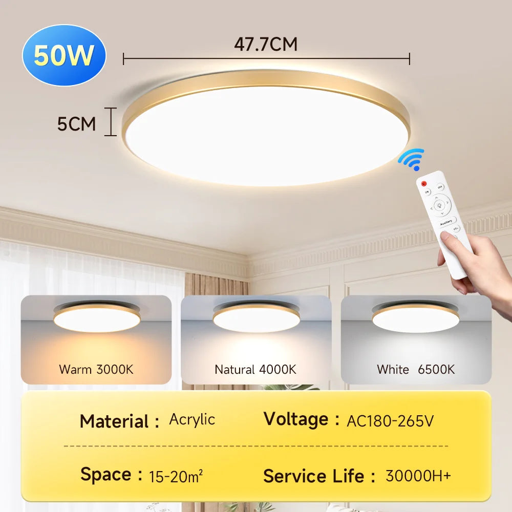 LED Deckenlampe AC220V 3 Farben Dimmbar