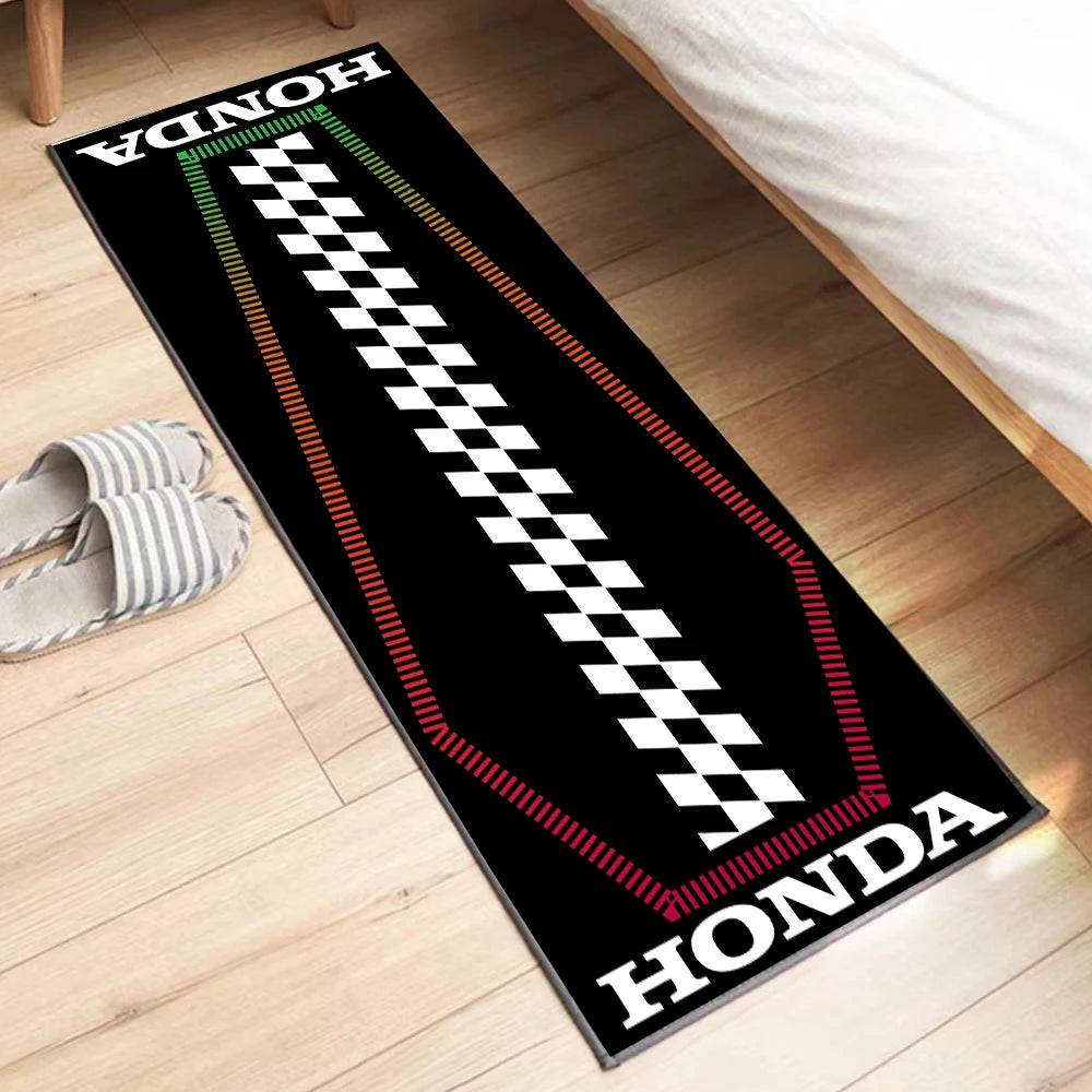 HONDA Motorrad Garagenteppich - Racing Moto Display Matte rutschfest für Garage und Wohnzimmer