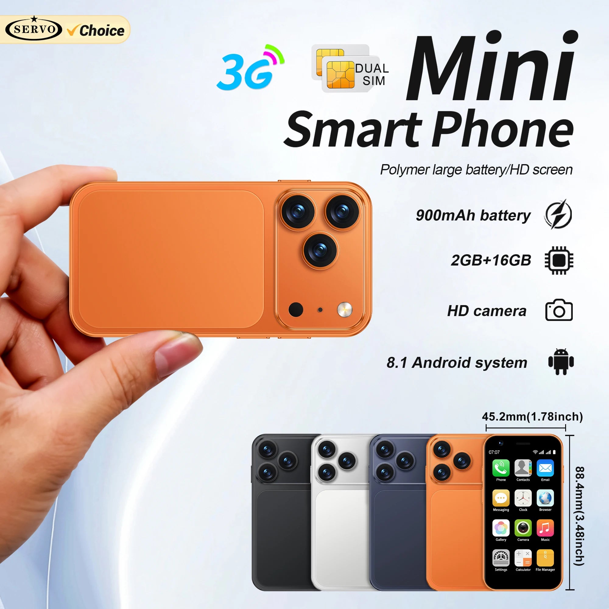SERVO 18SE MINI Kleines Android Smartphone