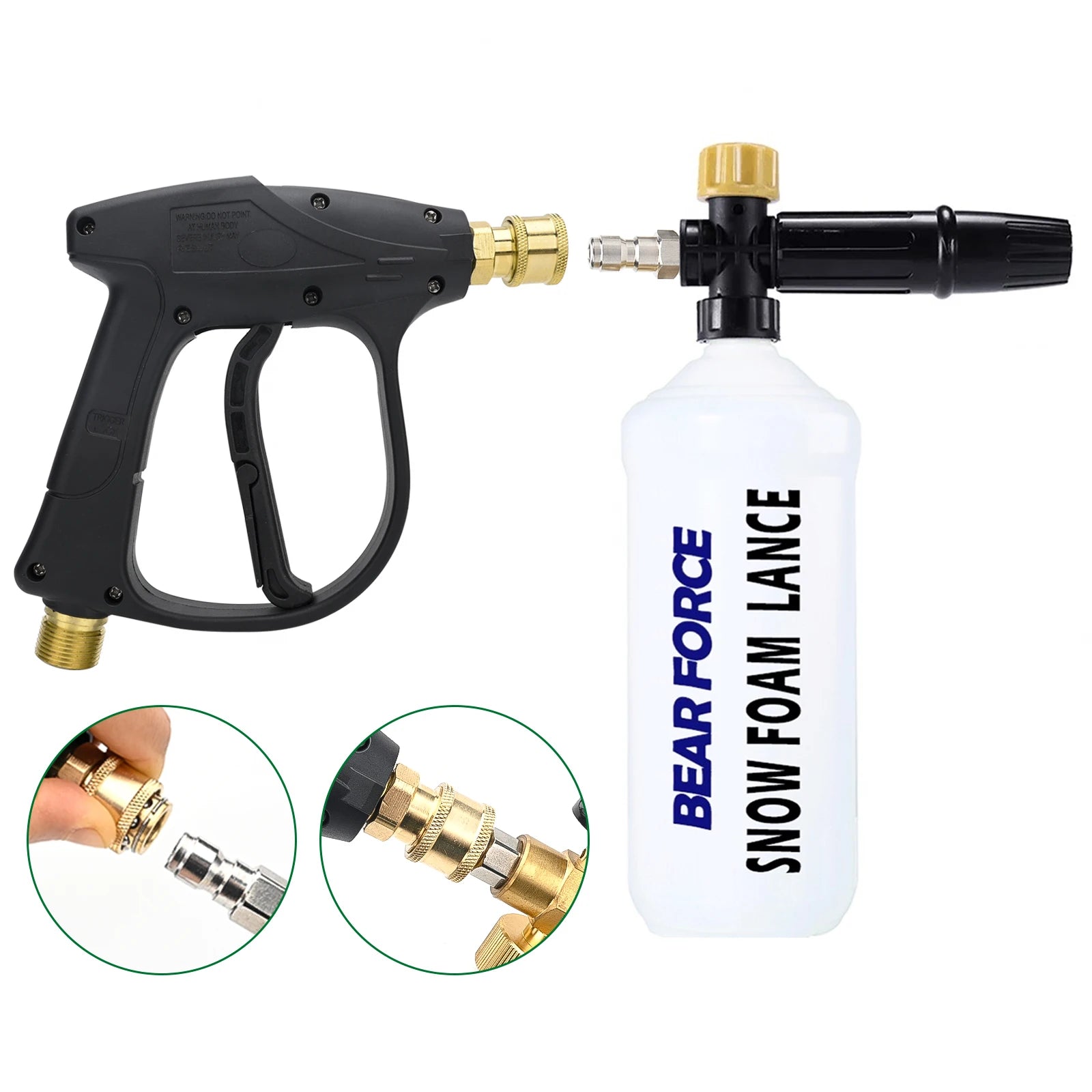Pressure Washer Water Gun for Car Cleaning Hose Connector For Karcher Nilfisk Parkside Bosch Quick connector nozzles