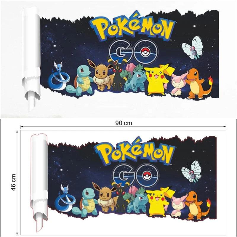 Cartoon Pokemon Pikachu Wandaufkleber