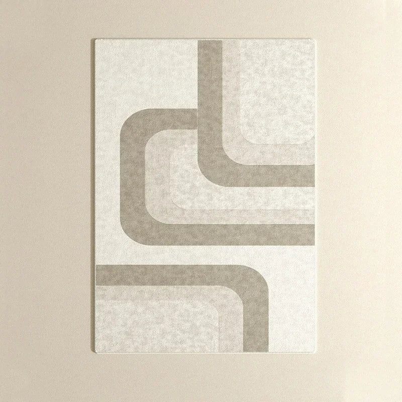 Beige Wohnzimmer Großflächen-Teppich