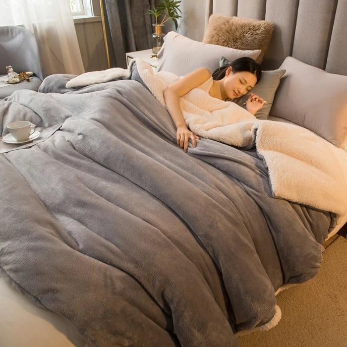 Woll-Wurfdecke für warme Winter