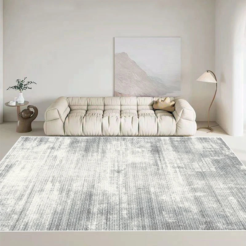 Luxus Wohnzimmer Teppich Grau - Moderner Flur Teppich waschbar für Schlafzimmer und Wohnbereich