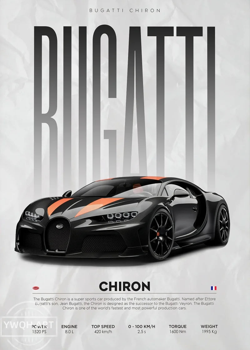 Berühmte Autos Poster - S14 F430 SF90 AMG GT R34 F40 Leinwand Wandkunst für Wohnzimmer
