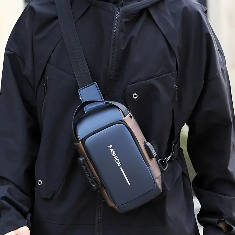 Robuste Oxford Stoff Herren Sling-Tasche