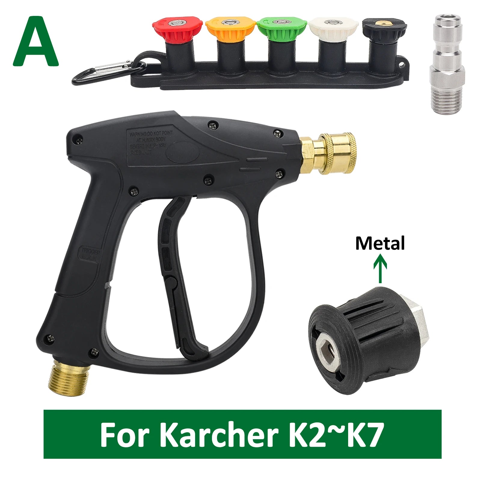 Pressure Washer Water Gun for Car Cleaning Hose Connector For Karcher Nilfisk Parkside Bosch Quick connector nozzles