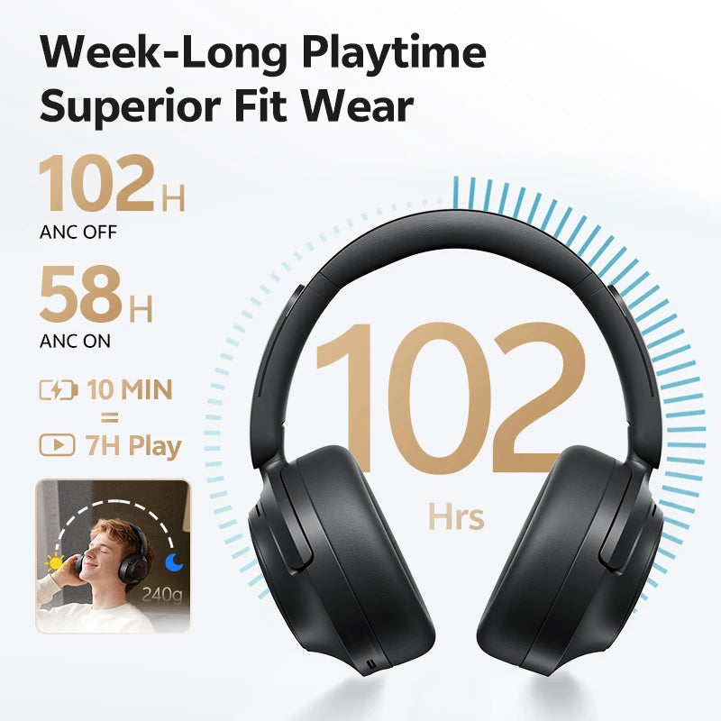 QCY H3S -56dB Adaptive ANC Over-Ear Kopfhörer