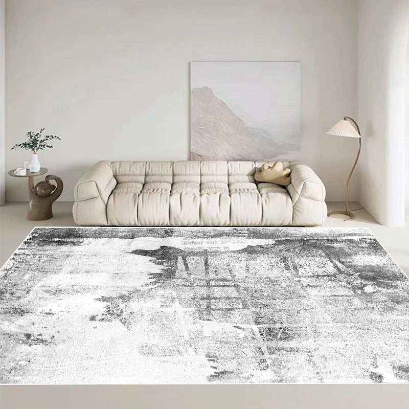 Luxus Wohnzimmer Teppich Grau - Moderner Flur Teppich waschbar für Schlafzimmer und Wohnbereich