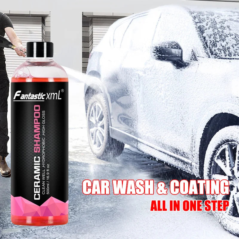 Auto-Waschshampoo Konzentrat mit Wachs 500ml - Hochglanz Keramik-Seife