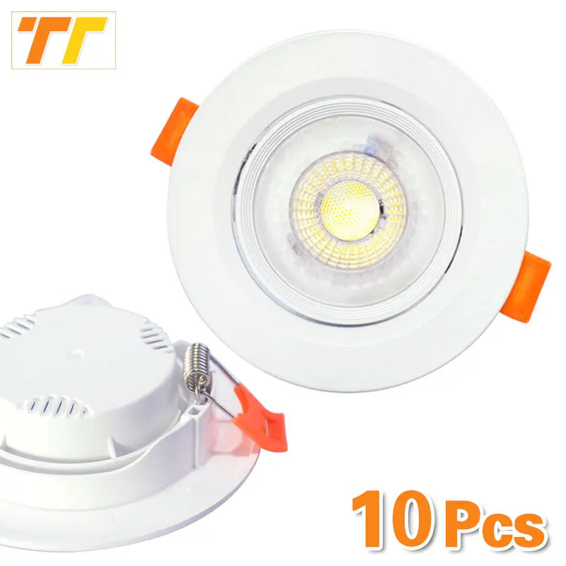10er-Set LED Downlights 7W 9W Spotlights