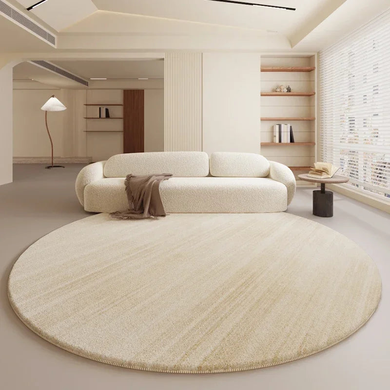 Creme-Stil Runder Teppich für Schlafzimmer