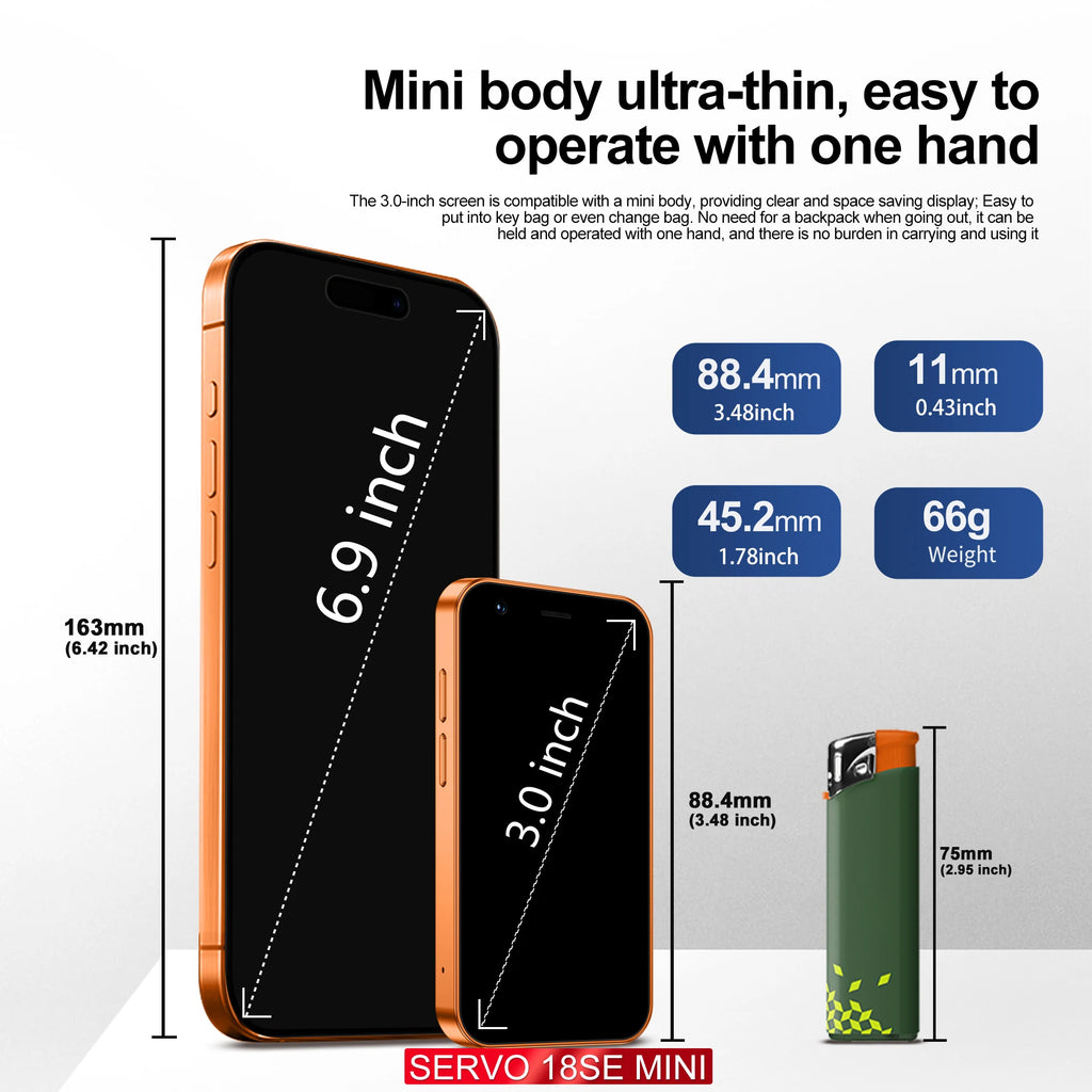 SERVO 18SE MINI Kleines Android Smartphone