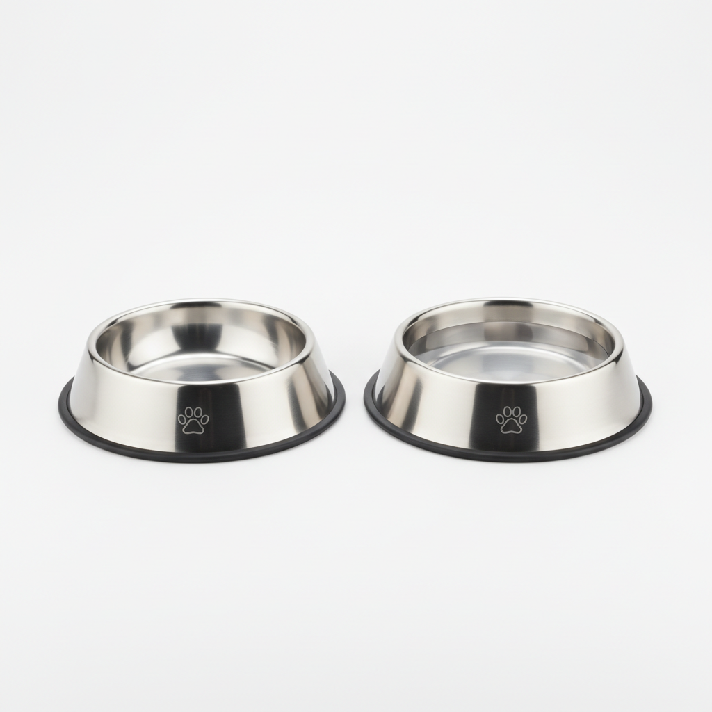Premium Edelstahl Futter- & Wassernapf Set für Hunde & Katzen