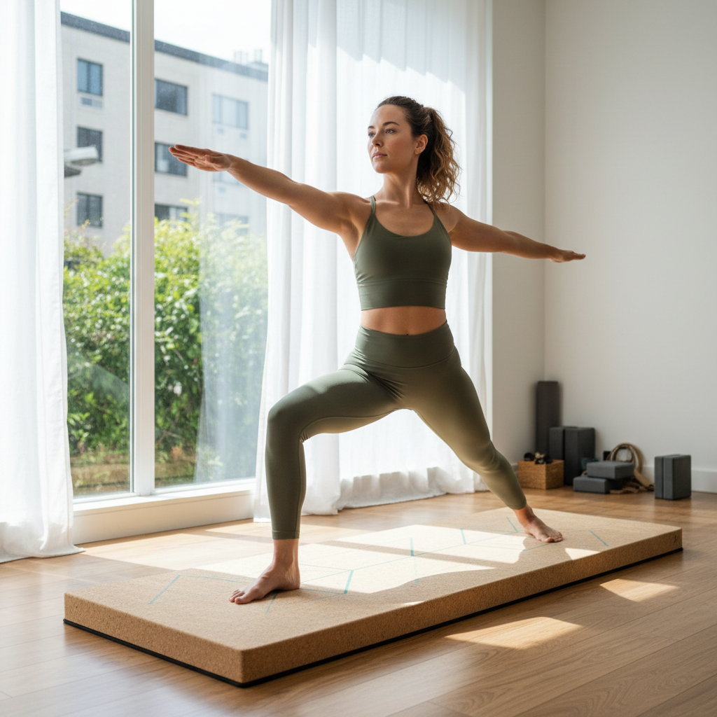 Premium Yogamatte rutschfest - 6mm dick, ökologisch