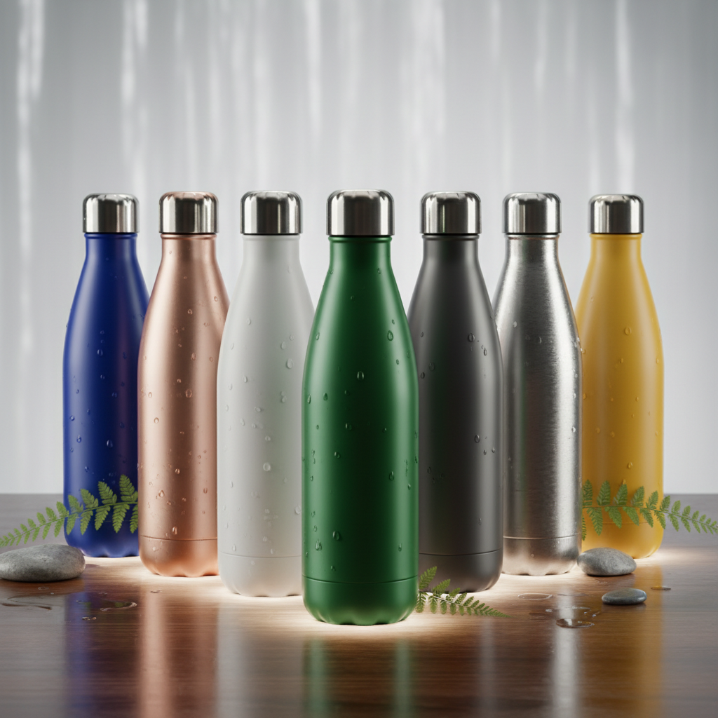 Isolierte Edelstahl Trinkflasche 750ml - 24h Kalt, 12h Heiß