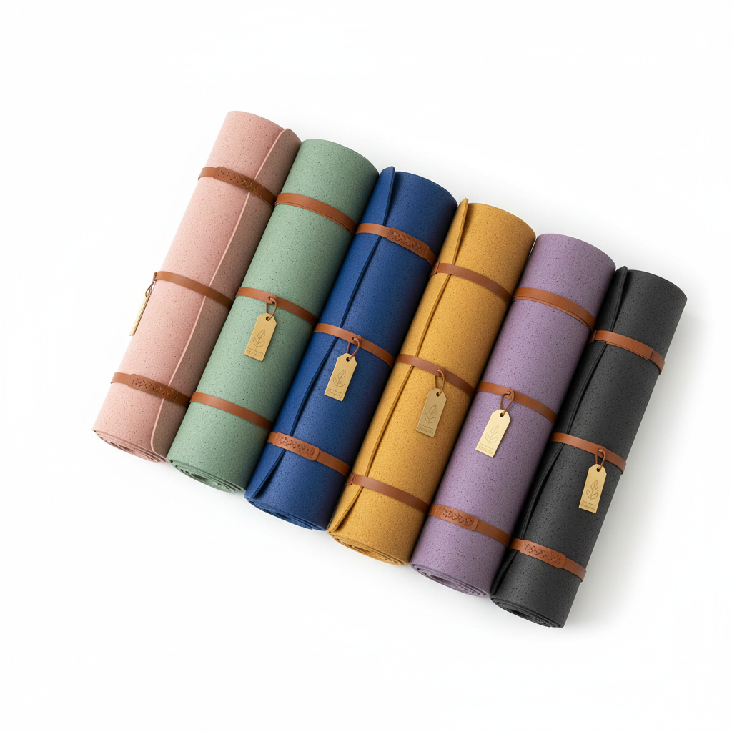 Premium Yogamatte rutschfest - 6mm dick, ökologisch