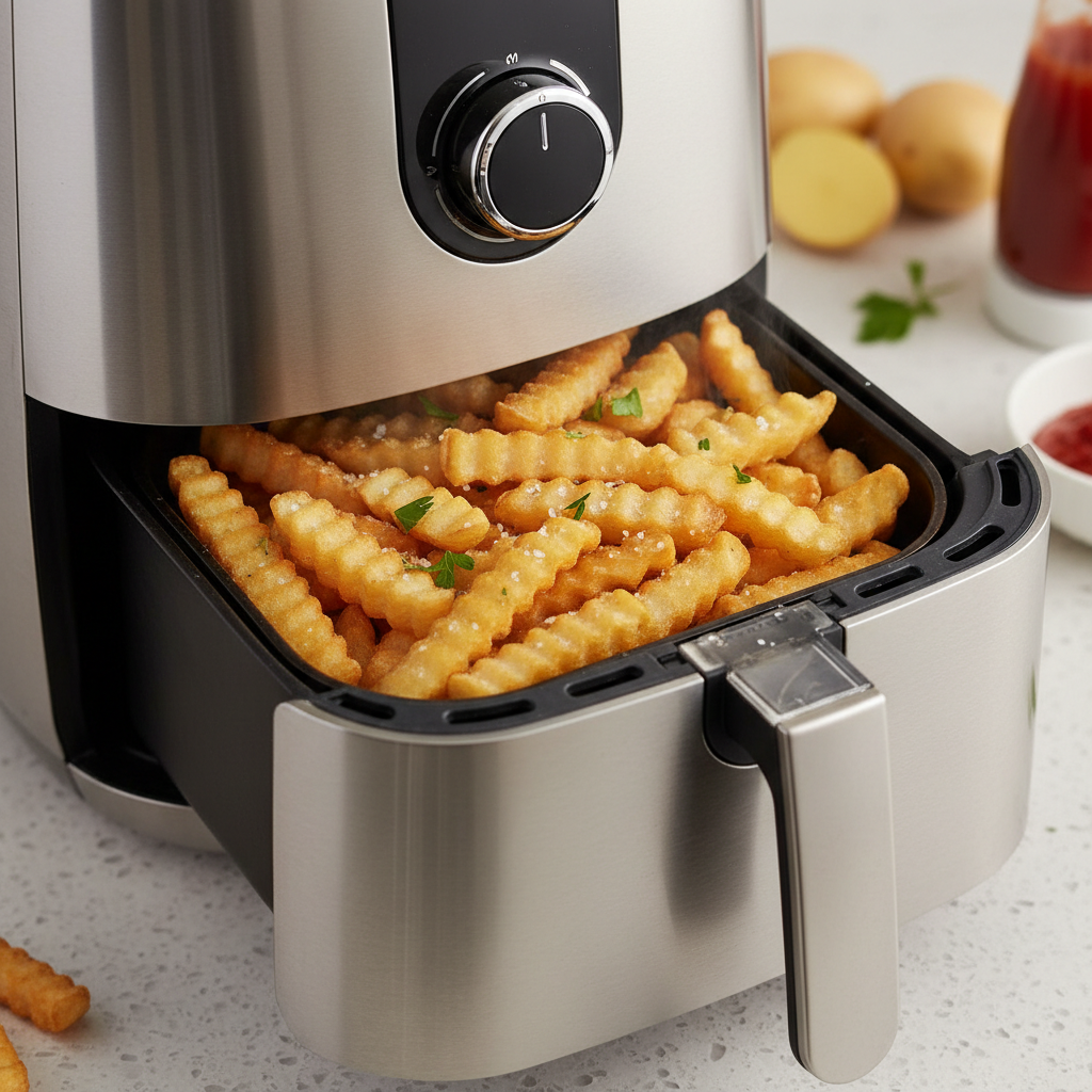 Heißluftfritteuse XXL 5.5L - Ölfrei & Gesund Kochen