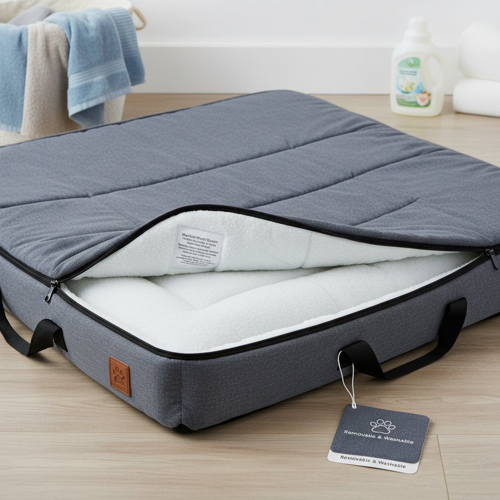 Orthopädisches Haustierbett mit Memory Foam - Waschbar